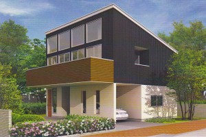 片流れ屋根がシャープなモダン住宅