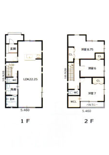 2階建て間取り