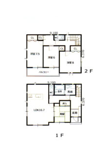 2階建て間取り