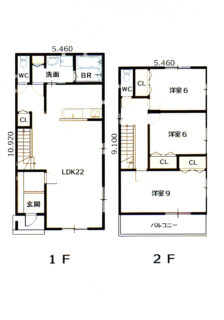 2階建て間取り